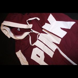 Victoria Secret PINK Maroon Zip Hoodie